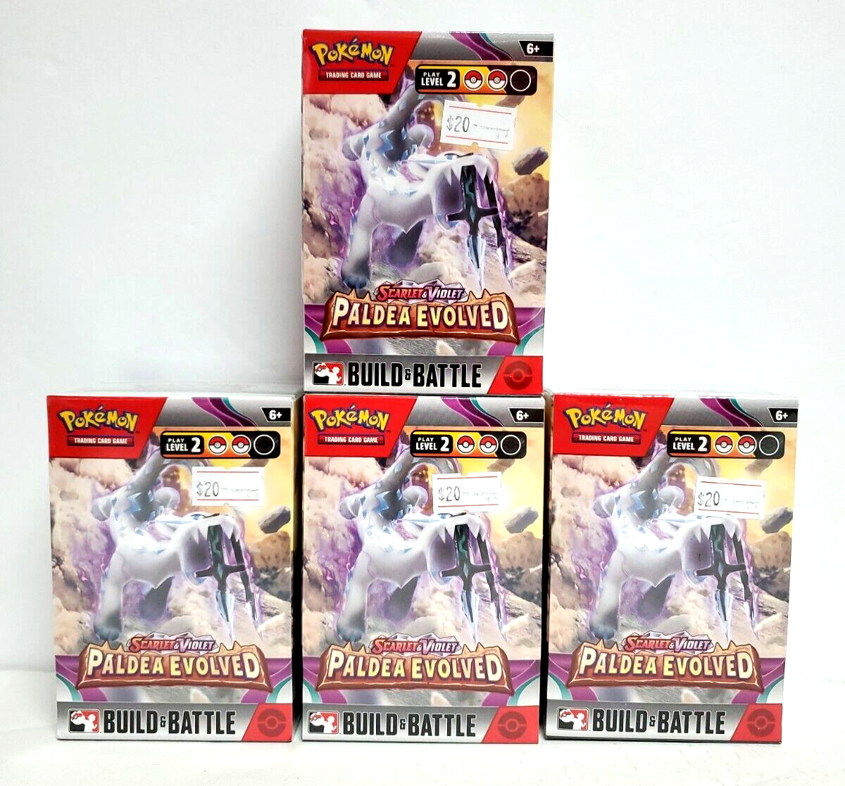  Pokemon TCG: Paldea Evolved Build & Battle Box (Prerelease Kit)  - 4 Packs, Promos : Toys & Games