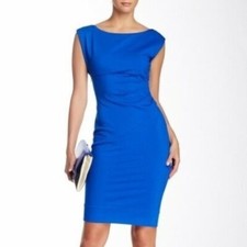 DVF Diane Von Furstenberg Jori blu iris tubino abito maglia tubino elasticizzato nuovo 6