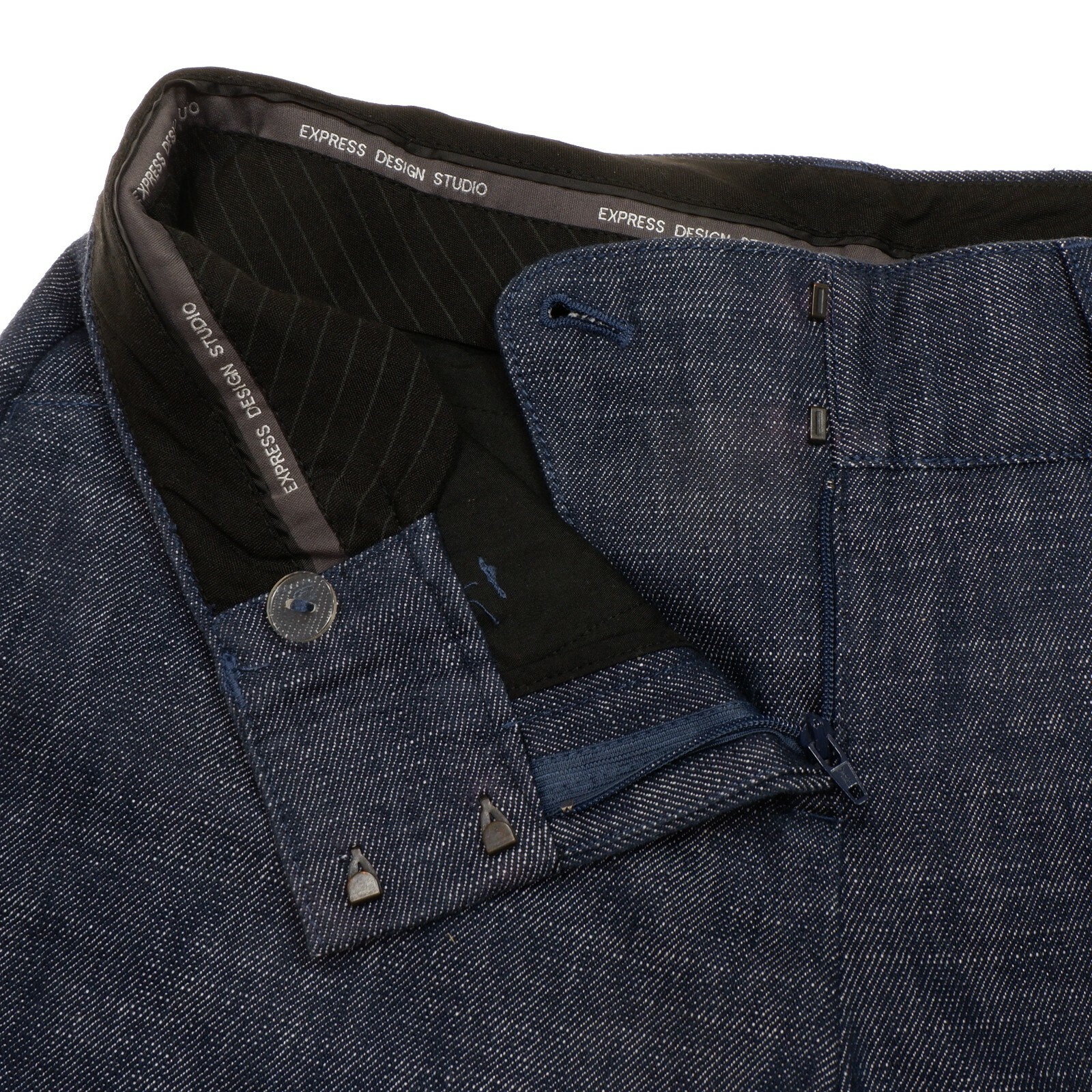 Express Editor Wide Leg Cropped Capri Jeans Pants 0 (26x17) Denim Blue Womens thumbnail 6