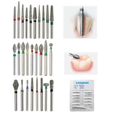 Dental Diamond Burs FG Round End Taper 856 850 Pear 830 Football 379 High Speed