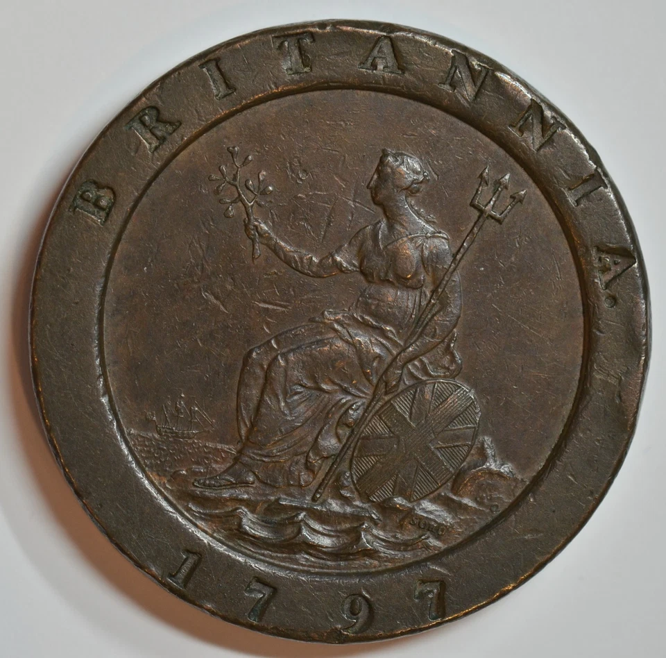 1797 Great Britain Cartwheel Twopence, 2P, Almost Uncirculated Condition, C7271 - Image 3 of 4