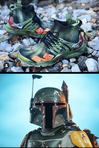 Nike X Acronym X Star Wars Boba Fett Custom Presto Bamboo Size Medium 10-11  US | eBay