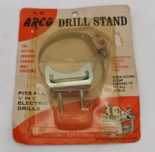 Vintage Arco Drill Stand No. 402 Fits All 1/4" & 3/8" Electric Drills USA NOS