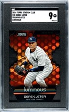 2014 Topps Stadium Club T2B Derek Jeter	Triumvirates SGC 9 MINT Luminous Yankees