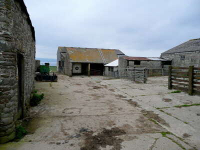 Foto 6x4 Farmyard, West Devon Knotty Corner Teil der Greencliff Farm, Whe c2009