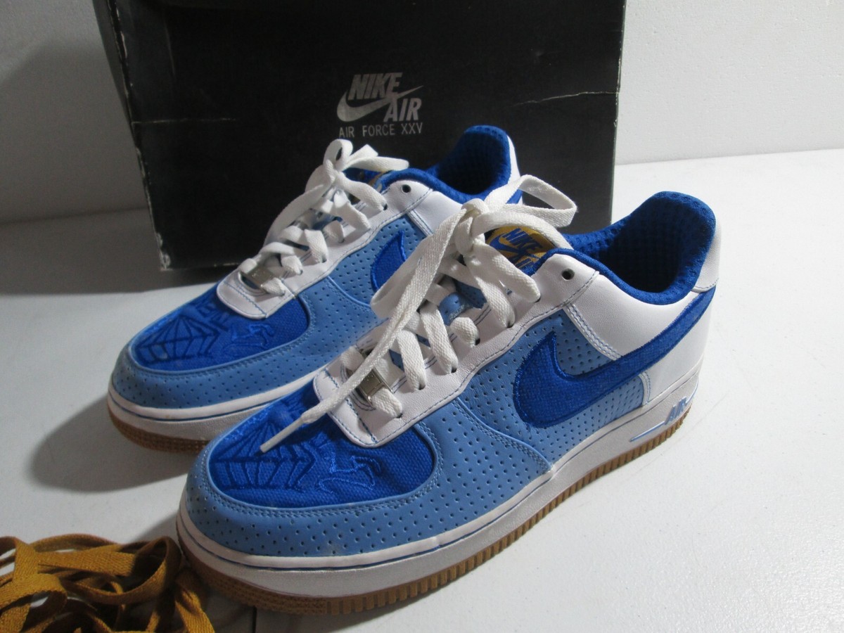 Nike Air Force 1 Low Premium GS 7Y White/ Blue 315517 442 | eBay