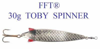 FFT Toby 30g Spinnerköder Makrele Barsch Dorsch Hecht Meeresangeln Drillinge Haken