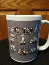 'PUPPY TRICKS' Coffee Mug Large Ceramic Coffee Cup Cocoa Tea Gift New