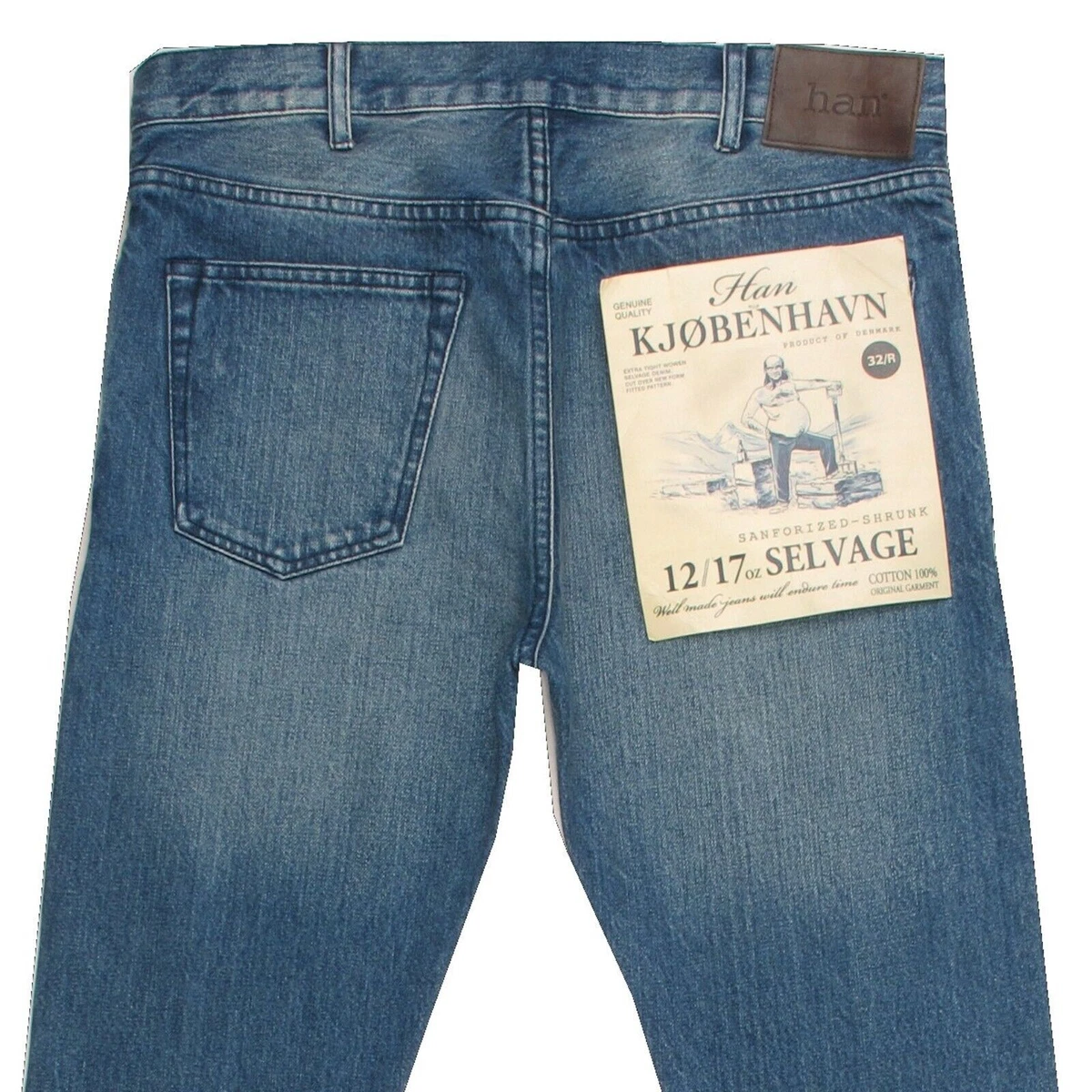 HAN KJOBENHAVN Men s Japanese Denim BNWT Slim Tapered Fit Jeans W32 L32