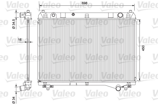 Radiateur de refroidissement moteur Valeo 701722 piece auto thermique