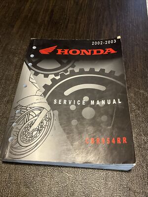 Genuine HONDA 2002-2003 CBR954RR OEM SERVICE MANUAL 61MCJ31 | eBay
