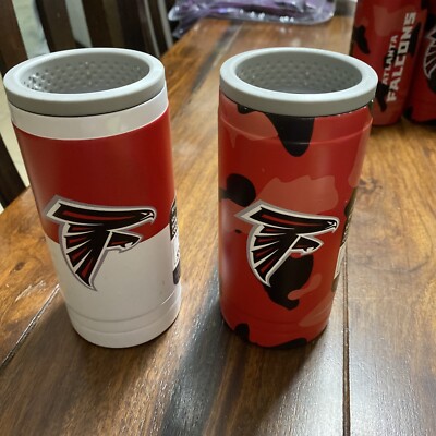 2 ea. New Atlanta Falcons 12oz. Slim Can Coolie By Logo brands