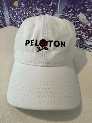 PELOTON white rose hat Peloton Rose Adjustable White Hat Cap Exercise Strapback  main image 3
