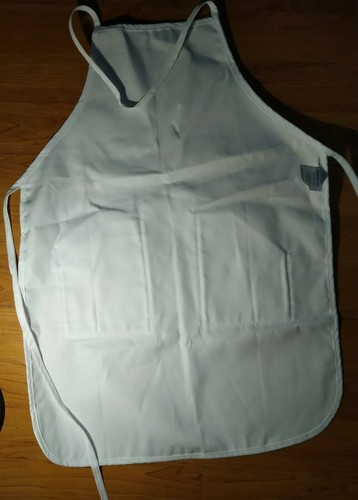 New Solid White Craft/Art Apron Innovo Inc Made In USA adult Two Front Pockets - Picture 4 of 6