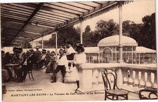 Old postcard Martigny-les-BAINS - La Terrasse du Café Glacier et les Sources (200283)