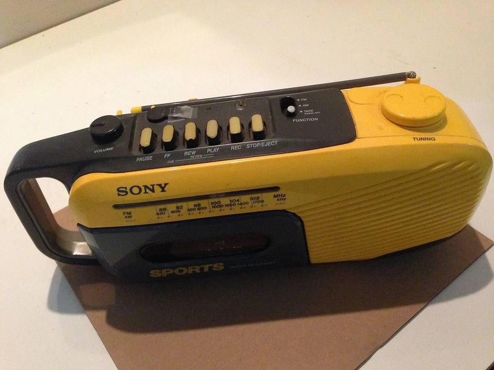 SONY Sports Water Resistant CFM-101 Boombox AM/FM Radio Cassette Player FOR PART - Image 1 of 1