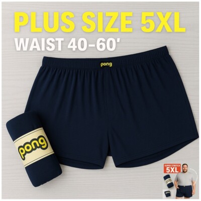 Boxer Plus Size Man Breathable Comfortable Stretchy Soft Waist 40''-60  Male 5XL