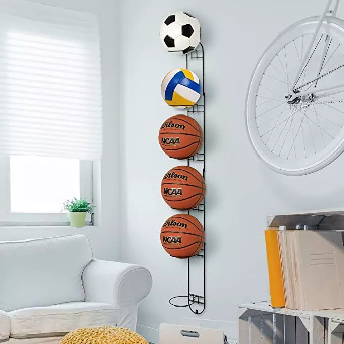 Sports Ball Storage Rack, Basketball, Soccer Ball, Volleyball Metal Wall  Holder