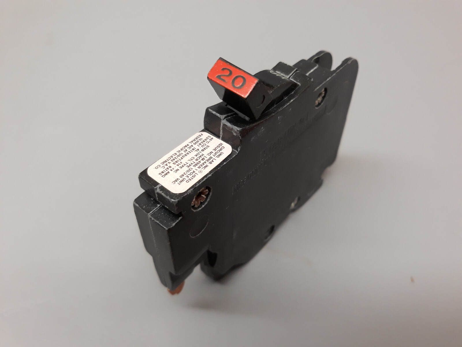 Disjoncteur 20A FEDERAL PACIFIC Stab-Lok Type NA - Occasion Testé