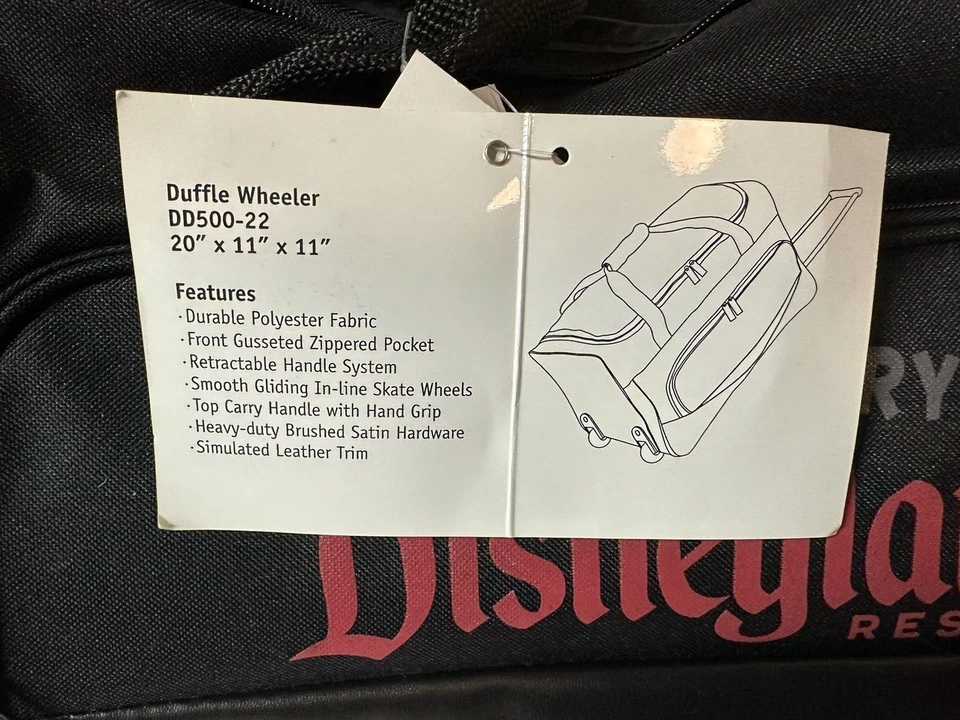 ¡NUEVO CON ETIQUETAS! Rueda de lona para equipaje Disneyland Resort "CELEBRA TODOS LOS DÍAS" con Mickey Foto 2 de 4