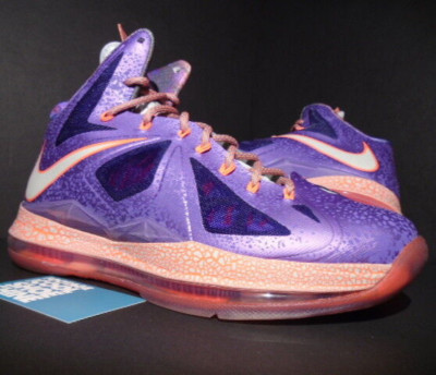 NIKE AIR MAX LEBRON X 10 AS AREA 72 ALL-STAR LASER PURPLE CRIMSON ORANGE 8.5