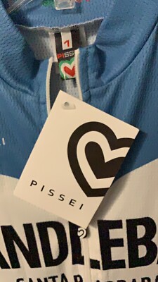 Maillot Cyclisme Pissei Santa Barbara – Taille XS – Homme/Femme – 100% Polyester – Italie