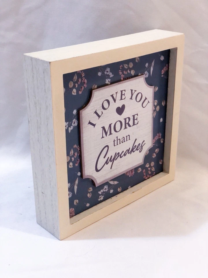 Tabletop Home Decor I Love You More Than Cupcakes Kitchen Interior Decorations - Image 2 of 4