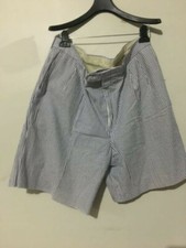 Berle Blue Stripe Men Shorts Size 40 Pleat Front 19.5 Inches side to side