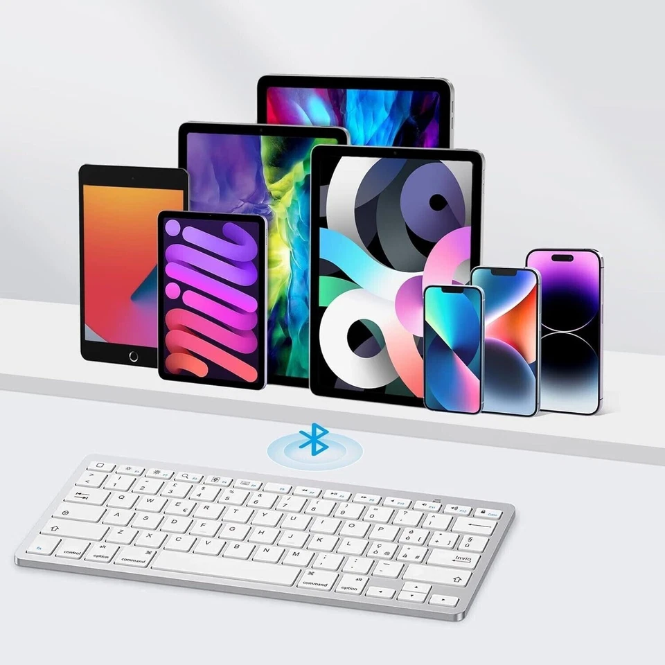 Mini Tastiera Slim Bluetooth Wireless Smartphone Tablet Androis Keyboard 10 MT - Immagine 2 di 4