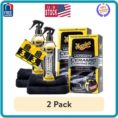 Meguiar's Ultimate Ceramic Coating Kit 2 Pack with Premium Microfiber Towels