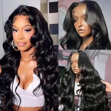 200 Density 26 Inch Body Wave Lace Front Wigs Human Hair Pre Plucked Wig 13x...