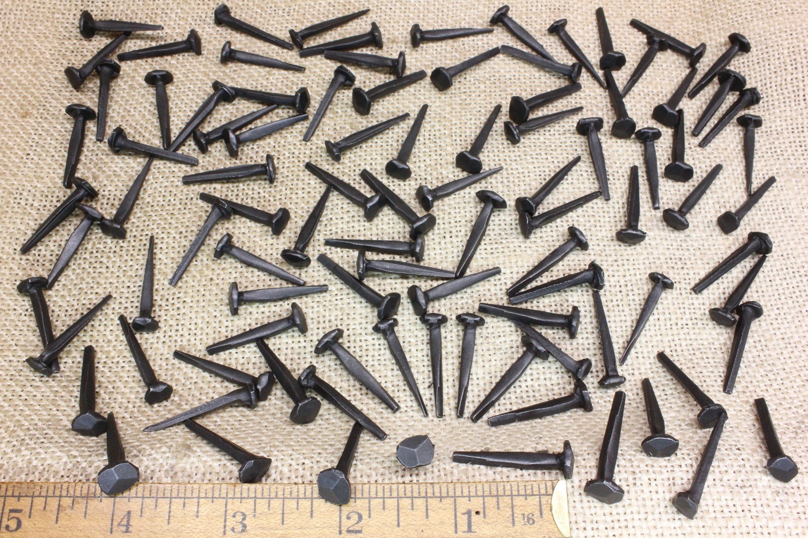 1" Rosehead 100 nails square wrought iron vintage rustic Decorative historic