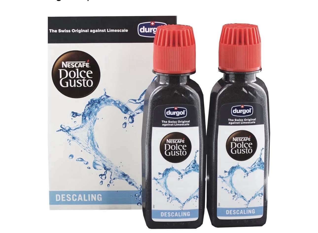 Durgol Dolce Gusto Coffee Machine Descaler 2x125ml, Limescale Remover, Original