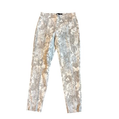 Abbey Glass Size 6 Grey and White Snake Skin Pants EUC