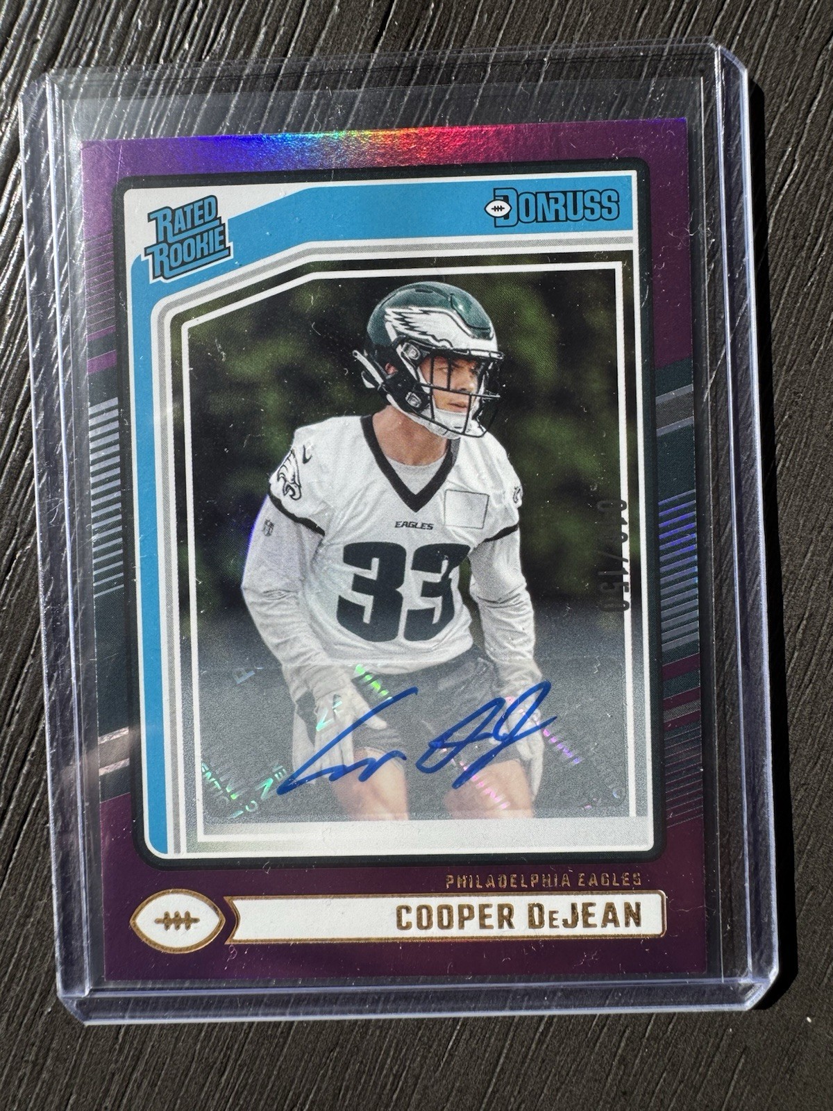 2024 Panini Donruss - Rated Rookie Cooper DeJean #305 Purple Autographs /150 RC