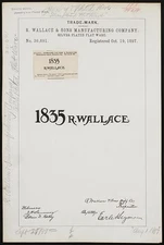 R. Wallace Sons Manufacturing Company 1835 R. Wallace brand Silver Plated Flat