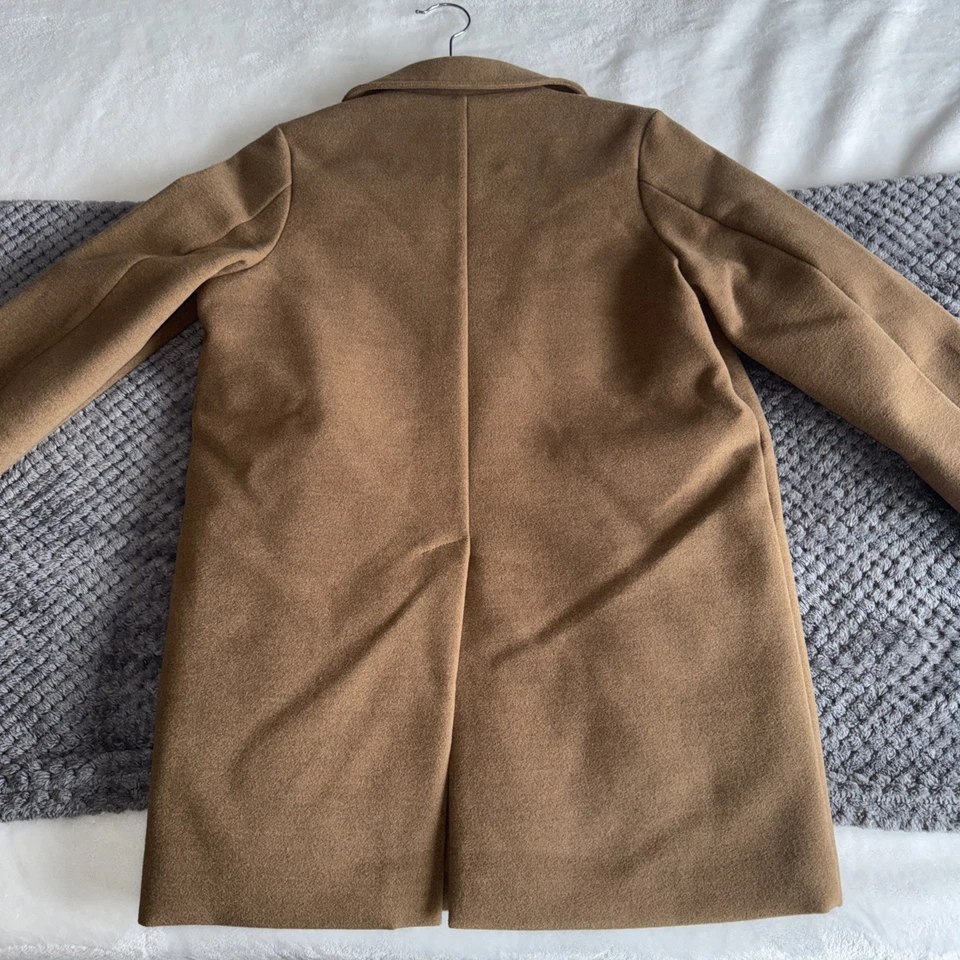 Jaqueta Abercrombie Kids Coat Youth 11/12 marrom mistura de lã resistente à água ao vento - Imagem 4 de 4