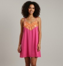 Show Me Your MumuSatin Sequin Pink Top Or Dress Adjustable Straps Size S