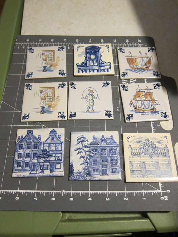 Lot of KLM Business Class Tile Drink Coasters Porcelain 3" Assortment