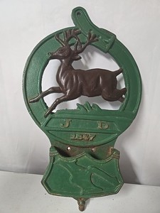 John Deere Moline ILL 1847 Cast Iron Wall Mount Green 17x10