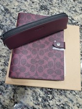 Coach Boxed Notebook  Penci Casel Set In Signature Canvas NEW