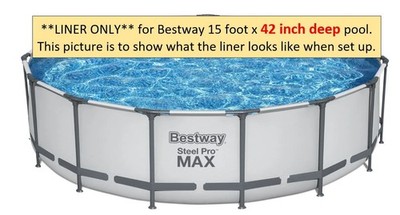 Bestway Liner NEW 15 ft diameter x 42 in deep light gray