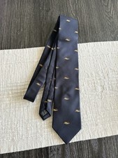 Venezia Citta d'arte 100 Seta Silk Navy Blue Neck Tie Gondola Boats Italian