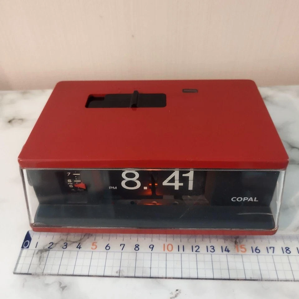 COPAL Flip Clock, Showa Retro Style, RP240, Red, 50/60Hz - Image 2 of 4