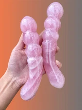 7" Rose Quartz Crystal Wand - Healing Stick - Crystal Yoni Wand - Healing Wand