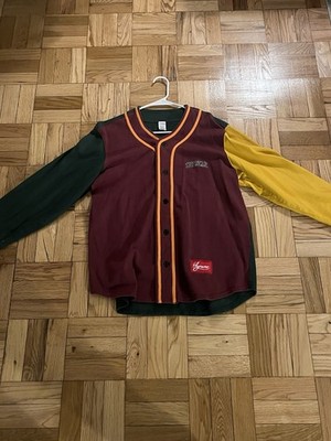 Supreme Baseball Cardigan Medium Red Green Yellow