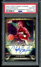 Marketplace image: Clyde Drexler Card 2025-26 Topps Cosmic Chrome Superfractor (1/1) #CD PSA 10