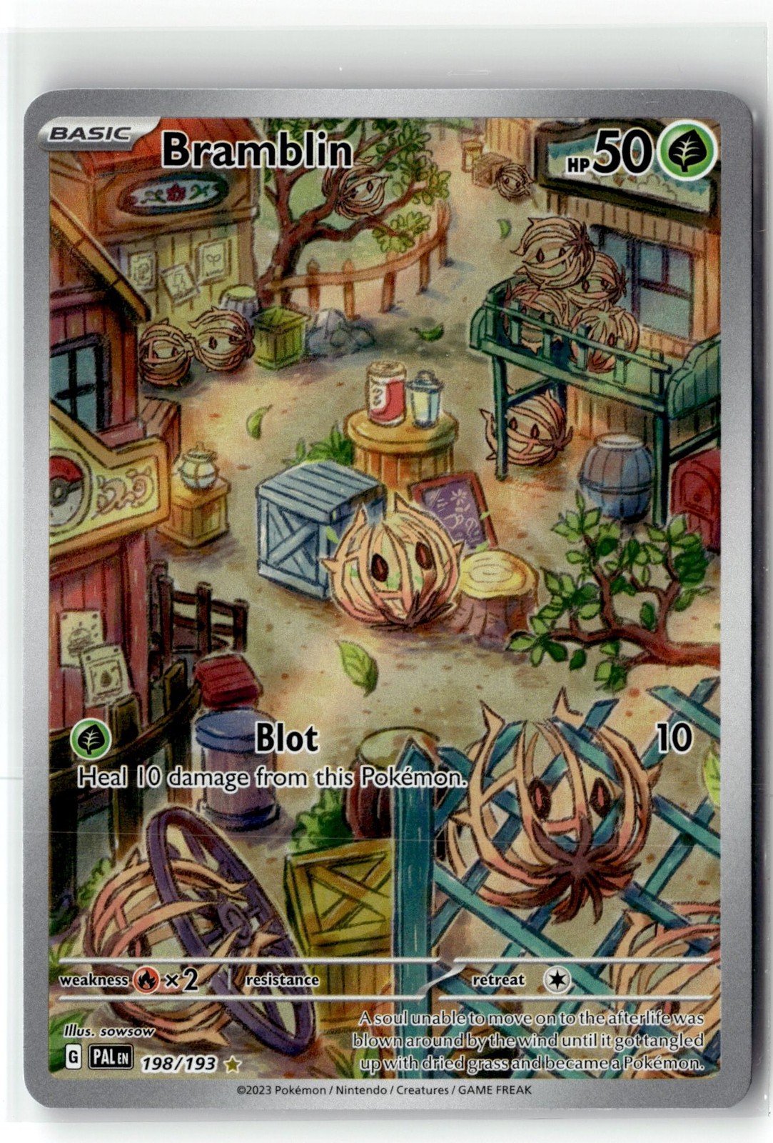 Bramblin ⭐️ 198/193 Holo Illustration Rare Paldea Evolved 2023 Pokemon NM