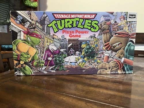1989 TMNT Pizza Power Game COMPLETE 9 Power Lids Vintage Teenage Mutant Ninja