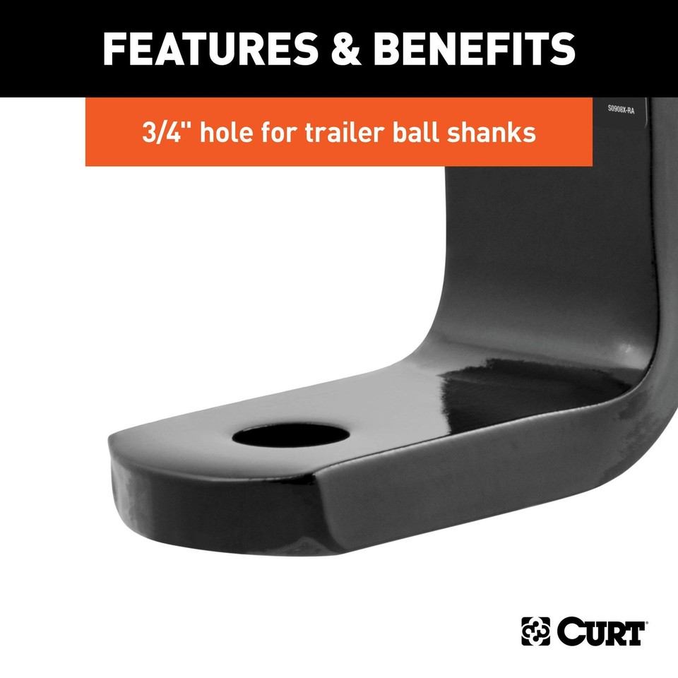 Curt 45028 Class 1 Trailer Hitch Ball Mount, Fits 1-1/4-Inch Receiver ...